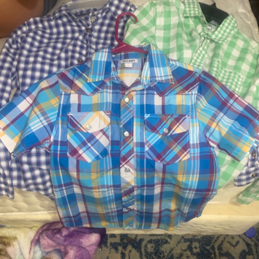 Button up plaid shirts bundle of 3